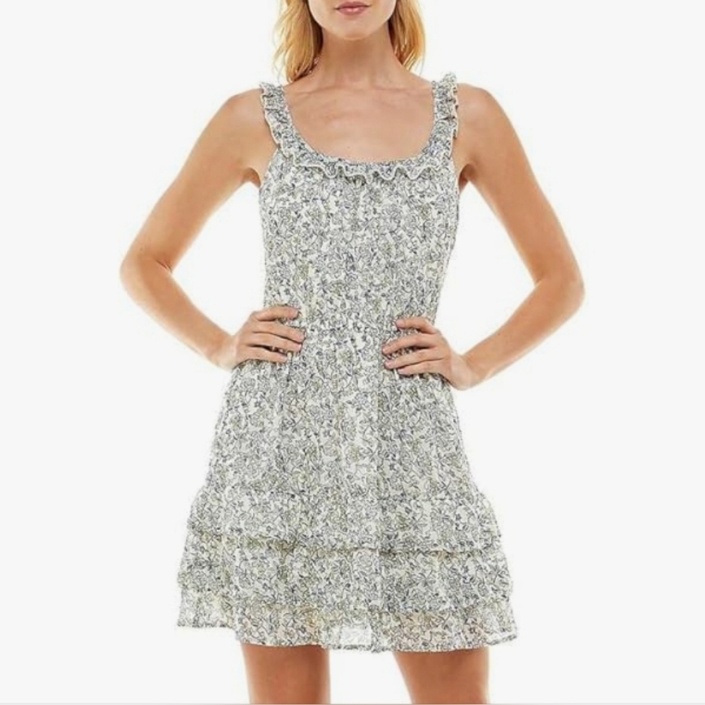 Speechless Jouniors Sleeveless Ruffled Flowy Dress